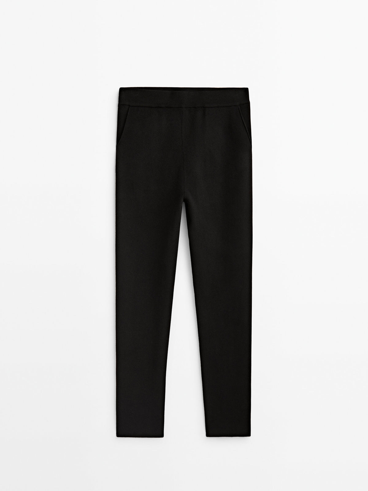 Pantalón de punto recto - NEGRO