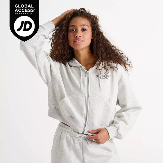 Women's New Balance Tone Crop Full-Zip Hoodie