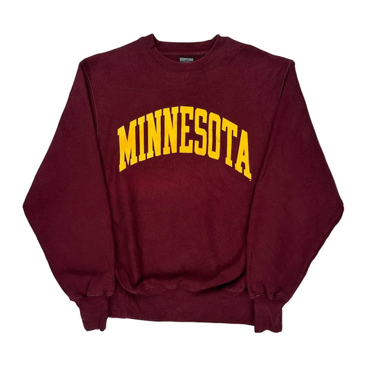 Minnesota Signature College Sweatshirt - Small Burgundy Cotton