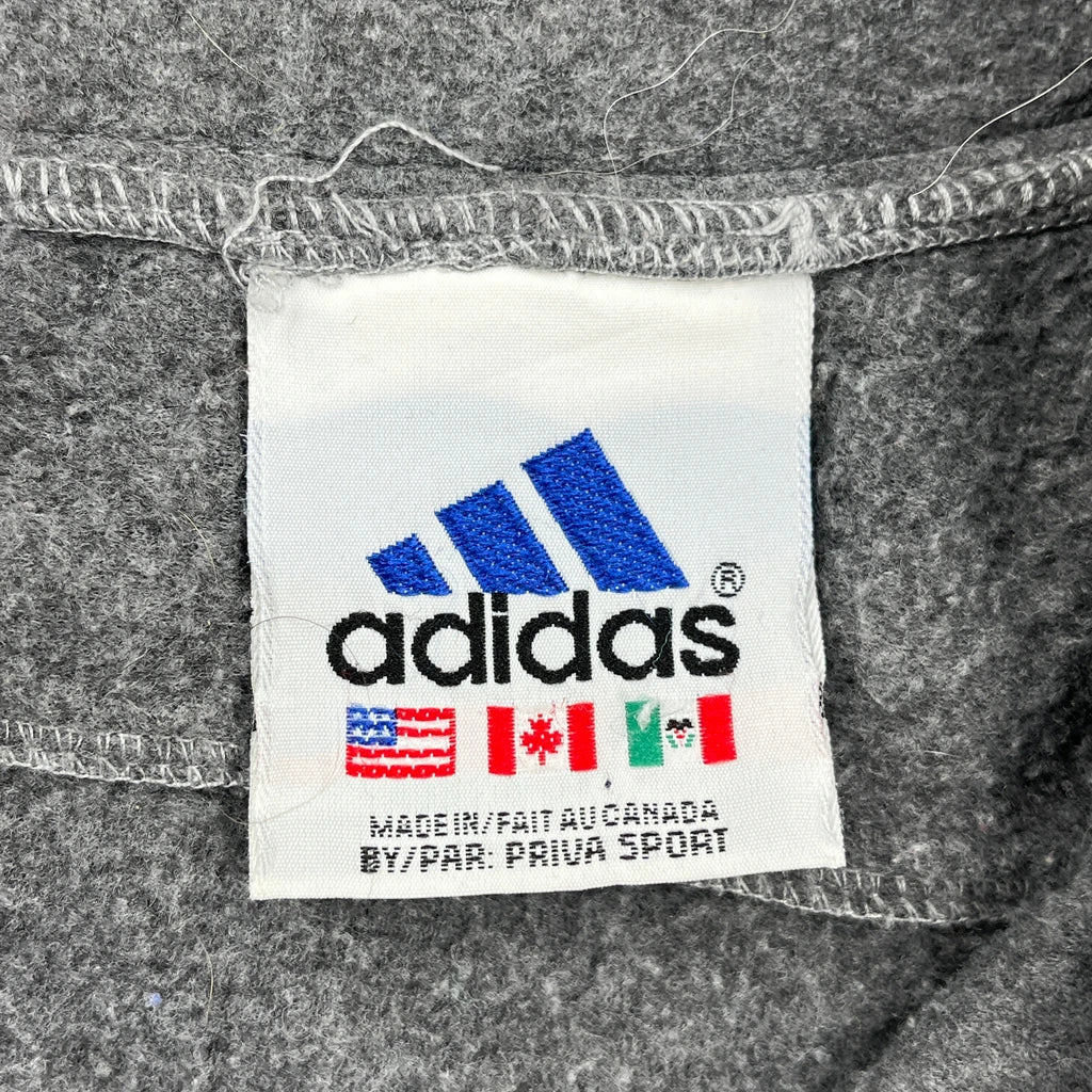 Adidas 1/4 Zip - Large Gray Polyester