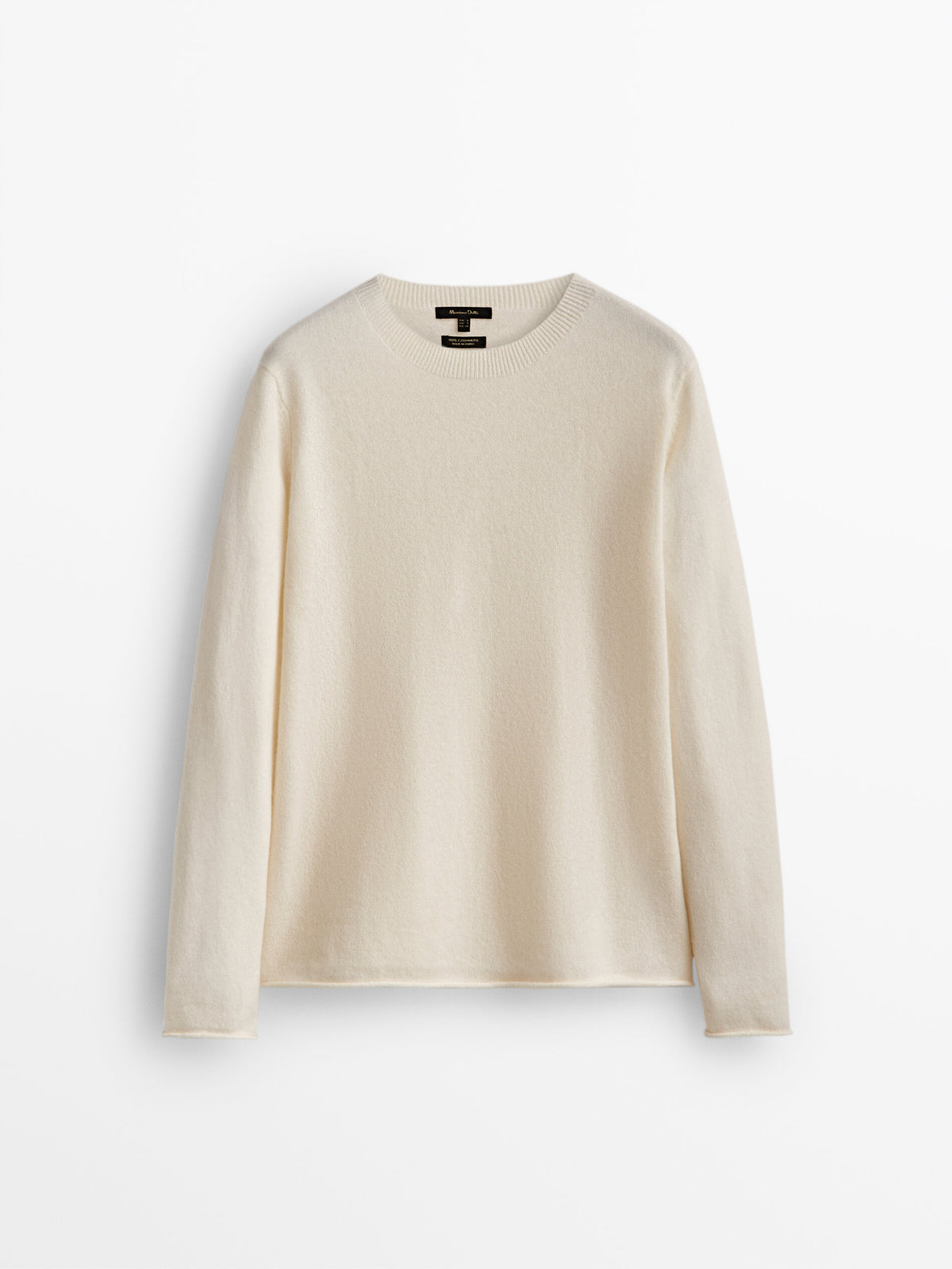 Jersey 100% cashmere cuello redondo - CRUDO