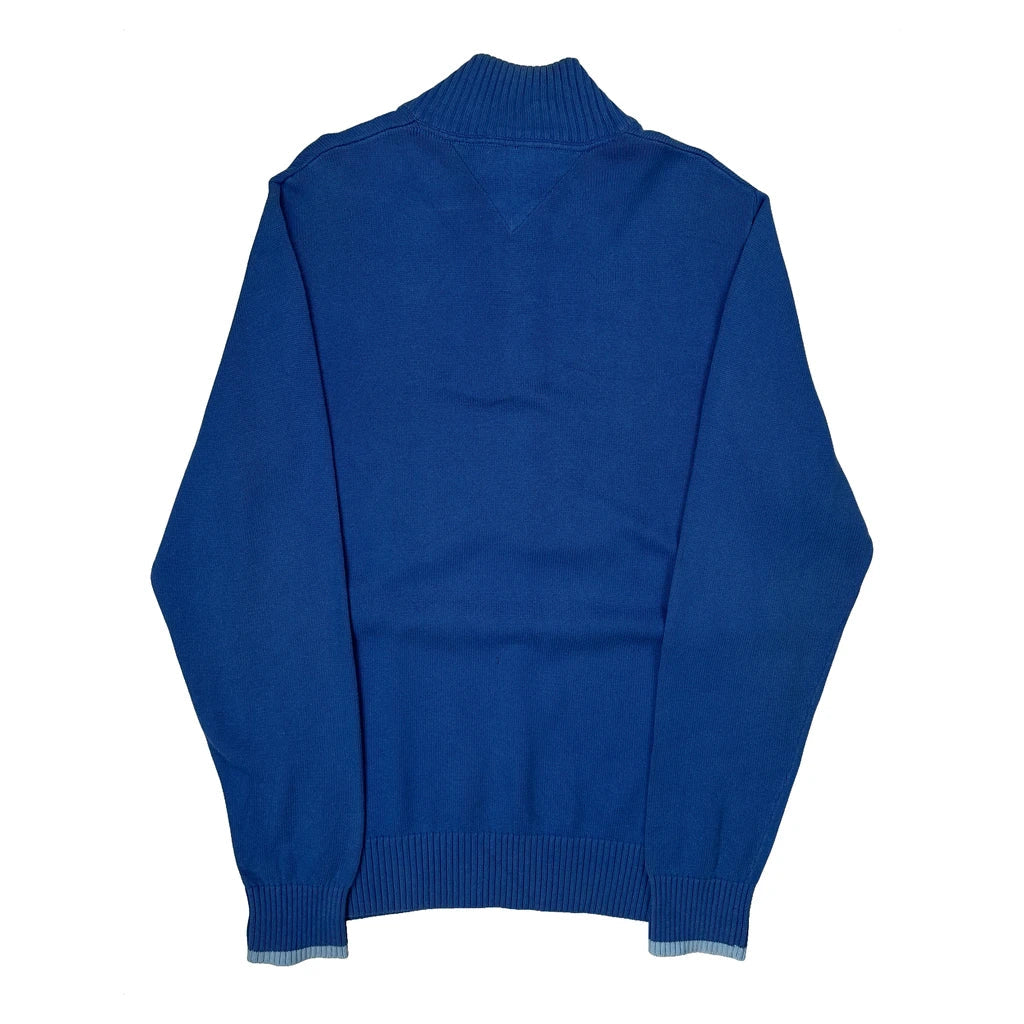Tommy Hilfiger 1/4 Zip - Large Blue Cotton