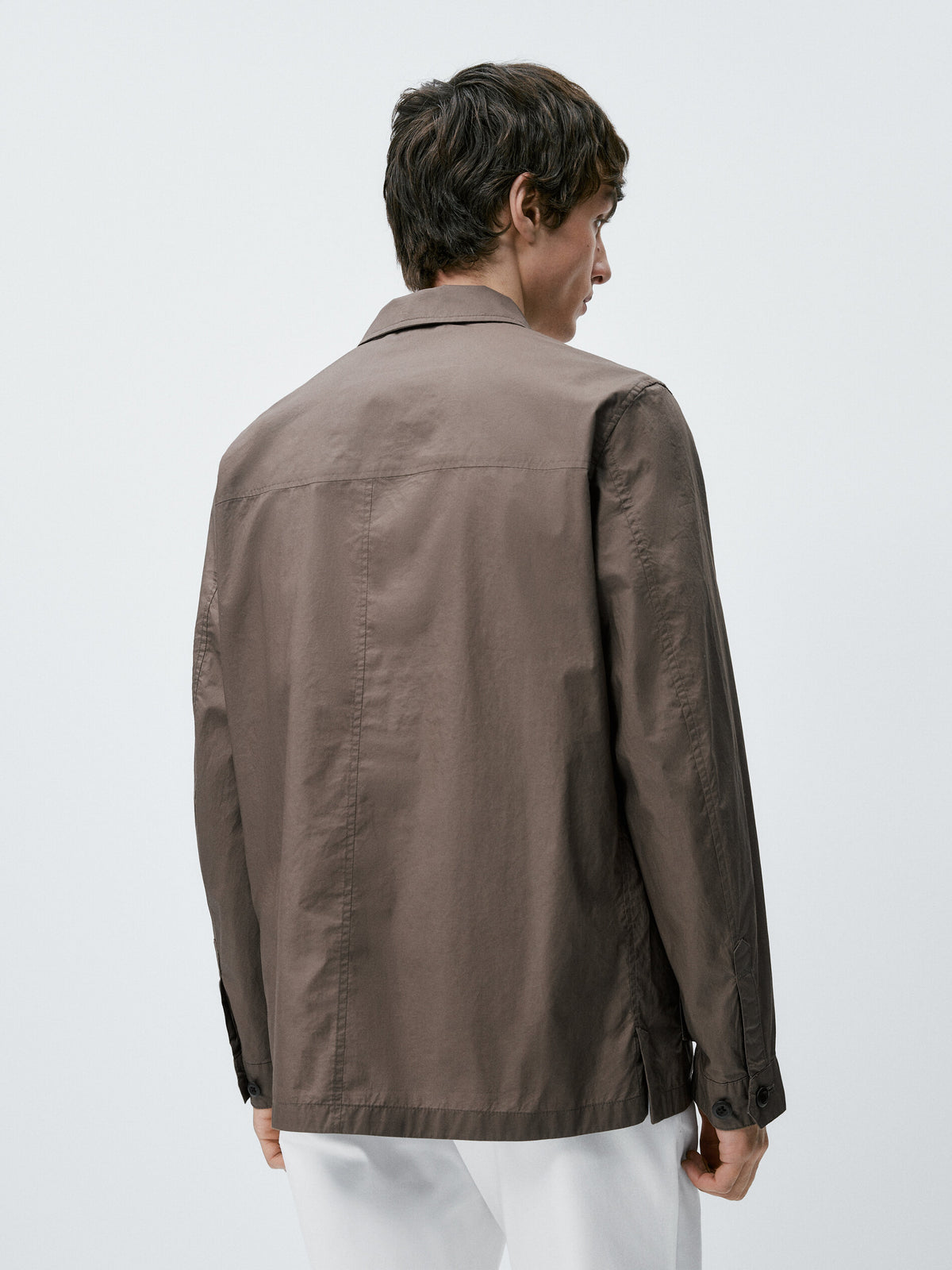 Sobrecamisa técnica bolsillos - MARRÓN