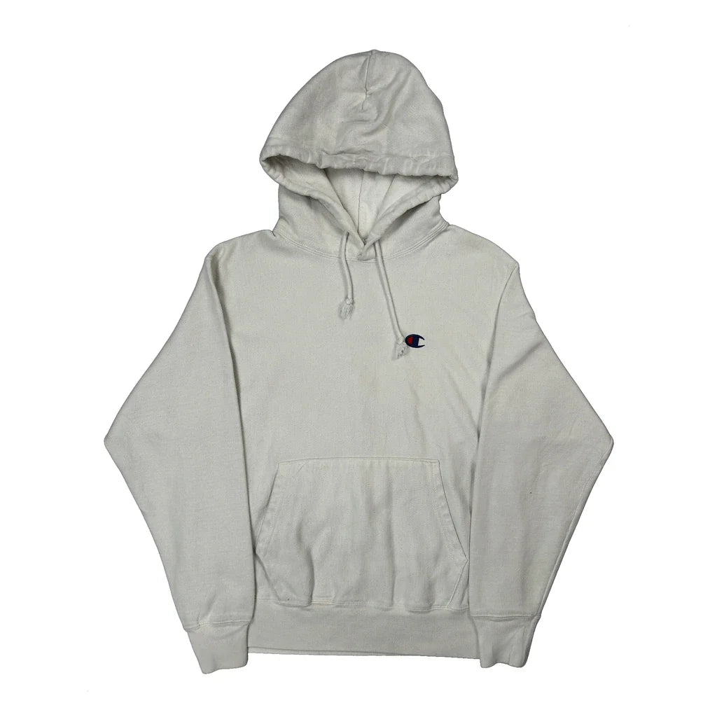 Reverse Weave Champion Hoodie - Medium White Cotton