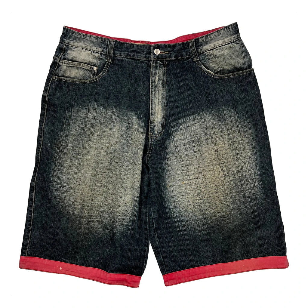 Regal Baggy Denim Shorts - 38W 15L Dark Wash Denim