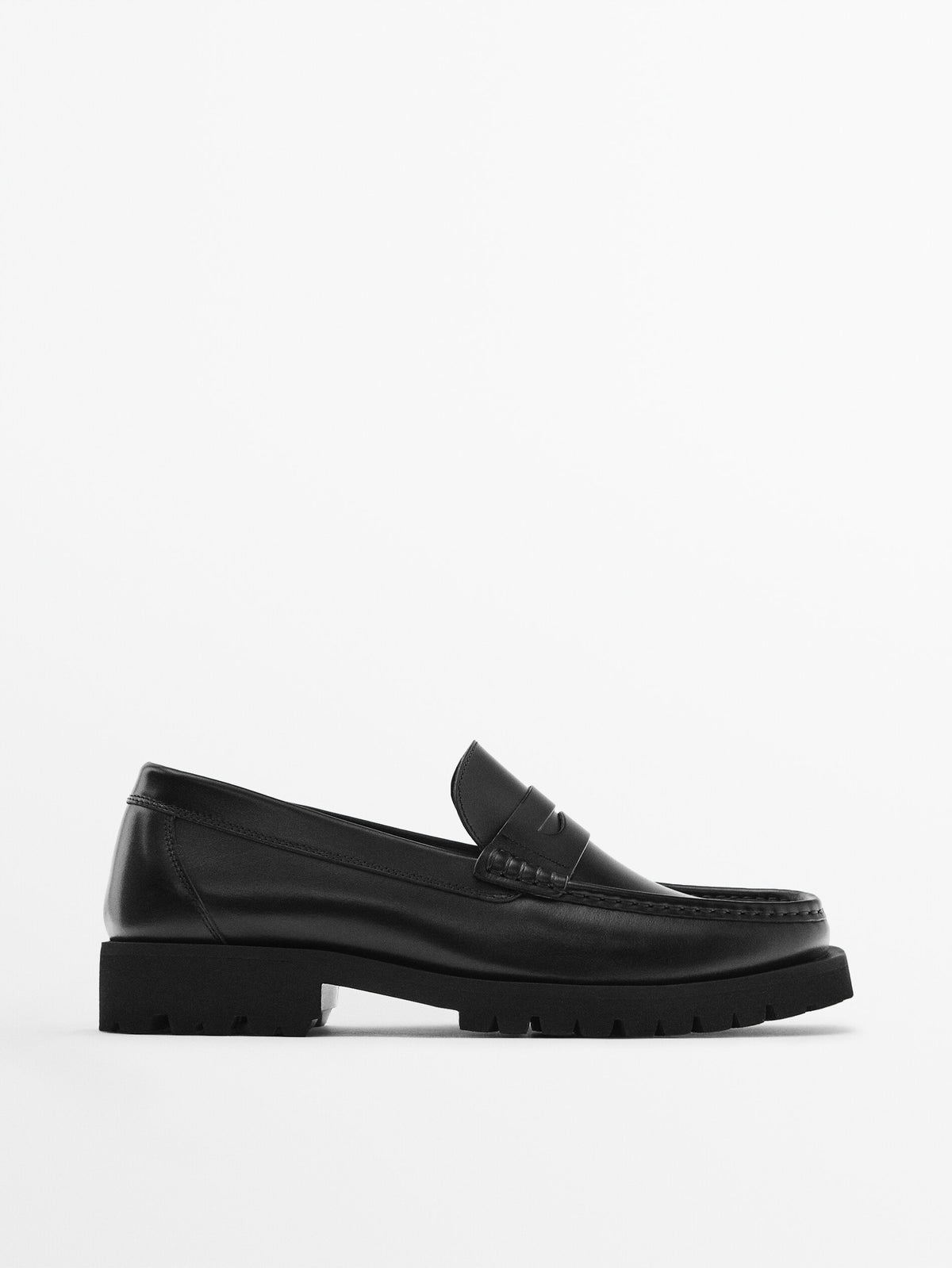 Mocasín piel napa negro - Studio - NEGRO