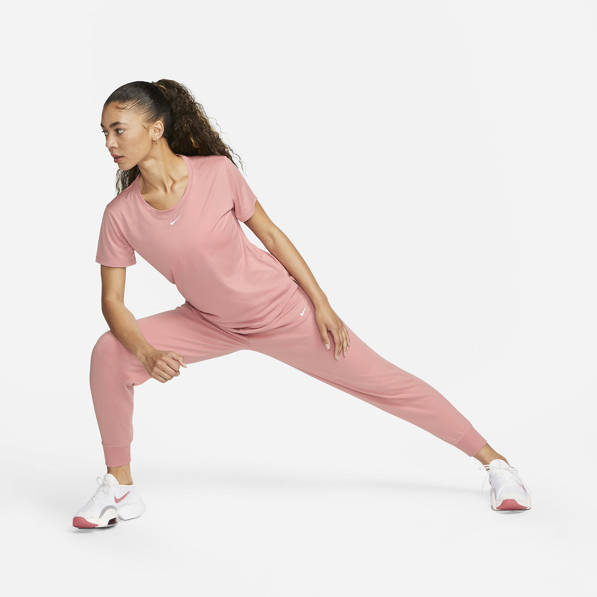 Nike One Dri-FIT Logo Maglietta Red Stardust/White