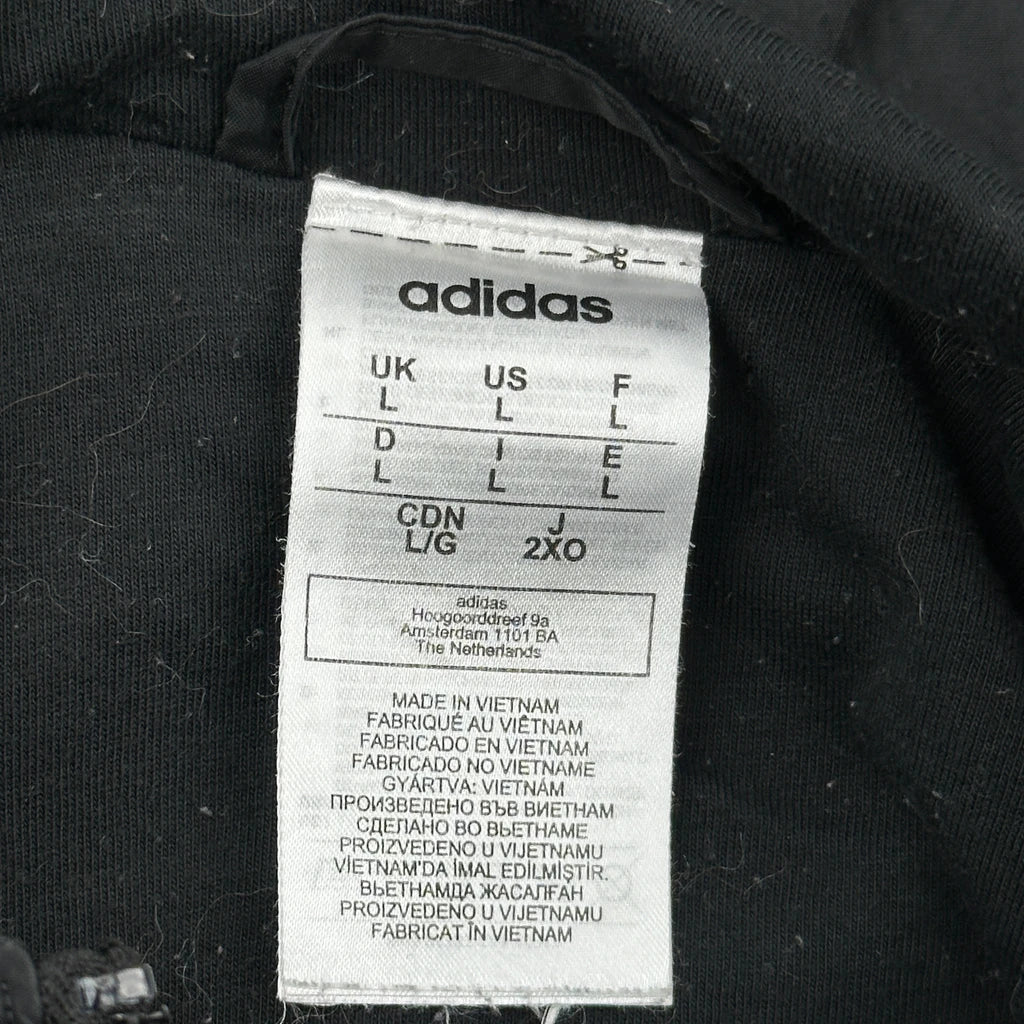 Adidas Windbreaker - Large Black Polyester