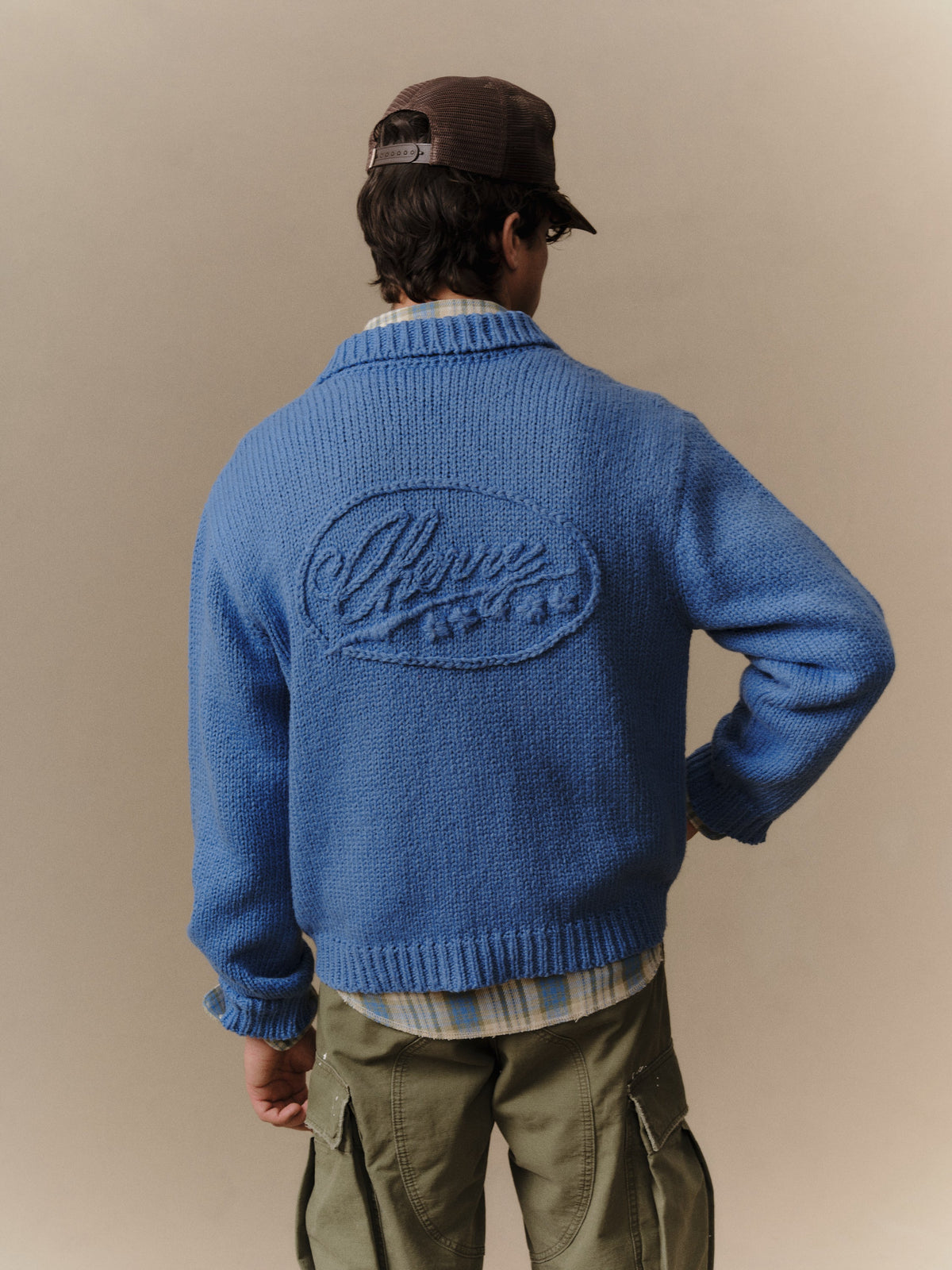 5 Star Knit Zip Jacket (Steel Blue)