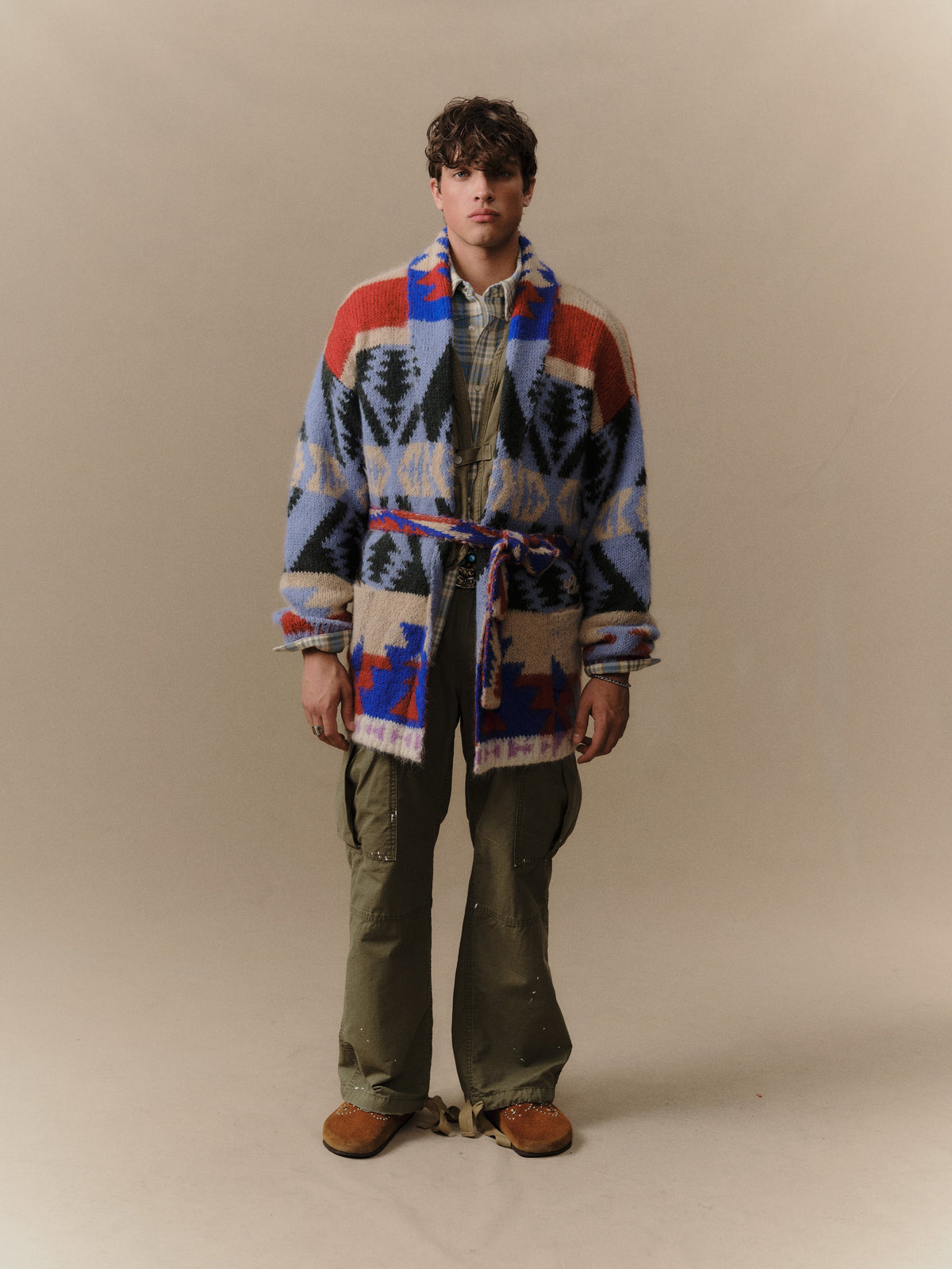 Frontier Striped Smoking Jacket
