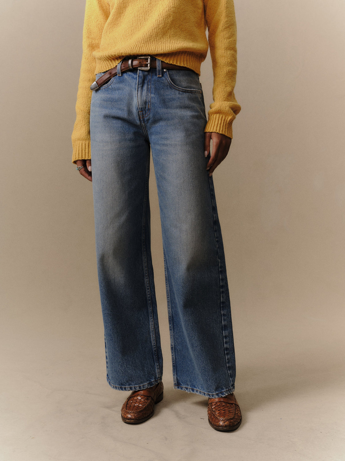 Women's Wide Leg Denim (Medium Wash)
