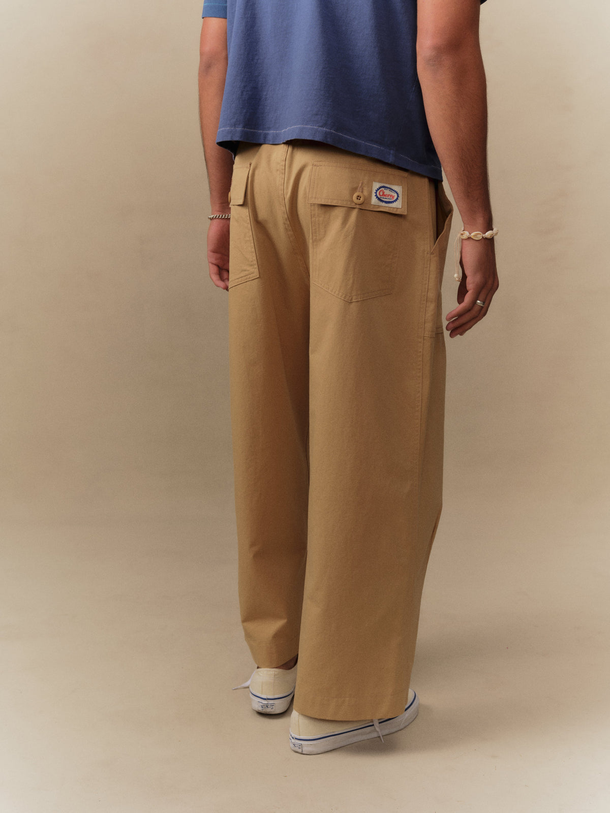 Twill Parachute Pants (Camel)
