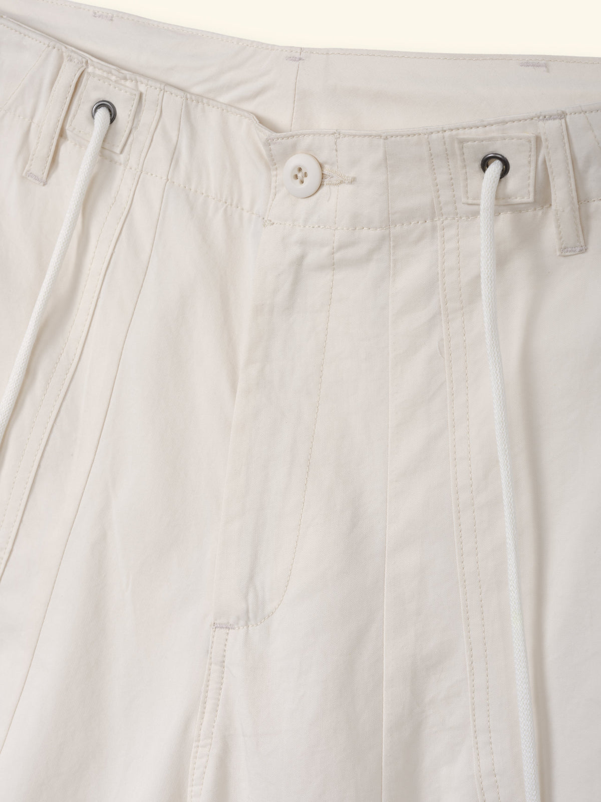 Twill Parachute Pants (Ivory)