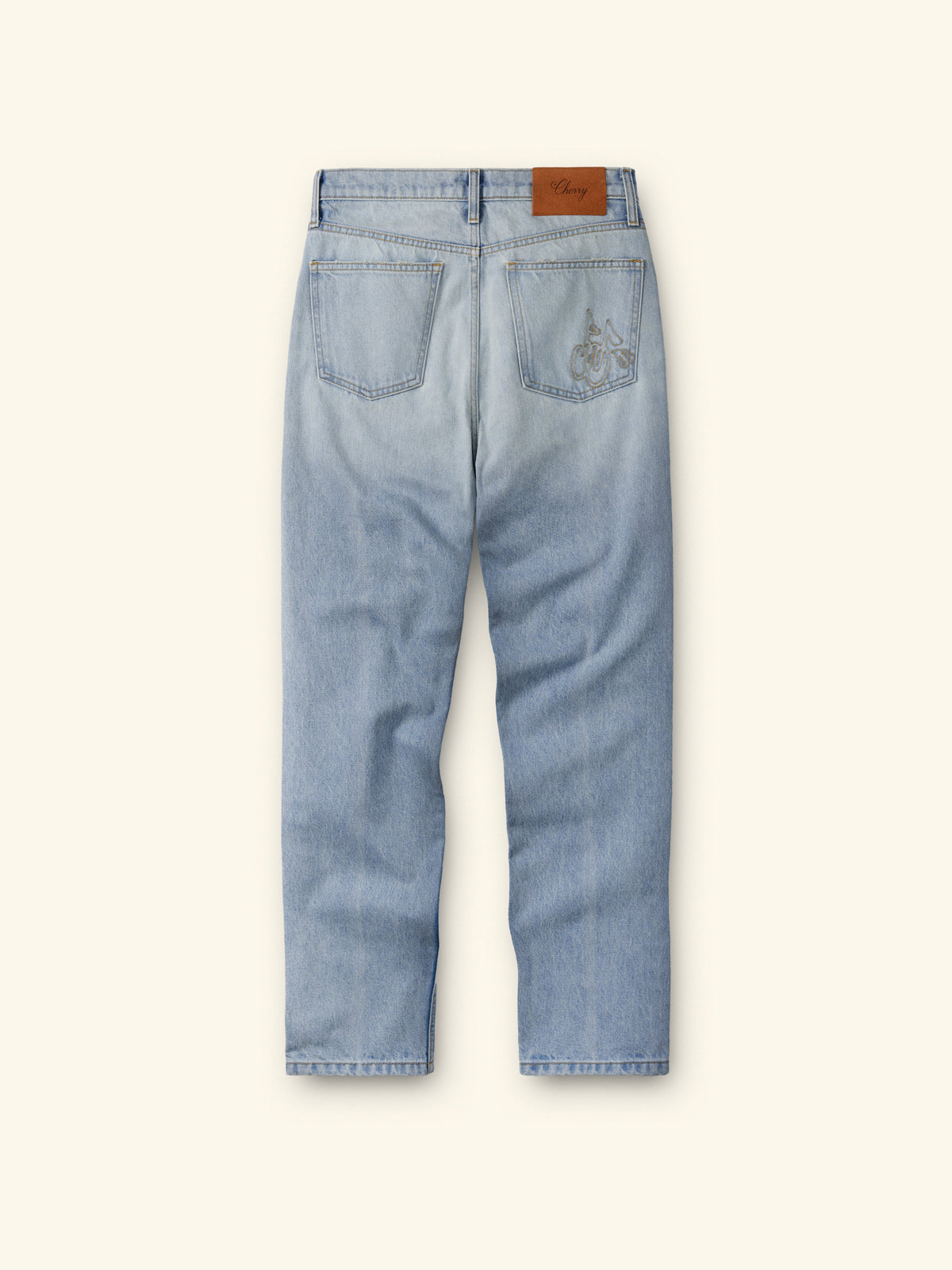 Straight 5 Pocket Jeans (Light Wash)