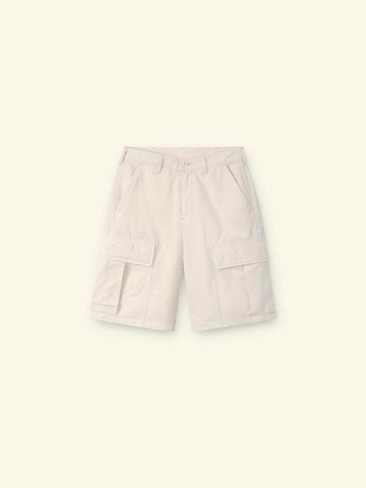 Wide Leg Cargo Shorts (Natural)