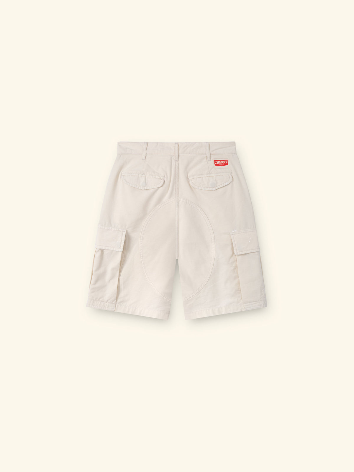 Wide Leg Cargo Shorts (Natural)