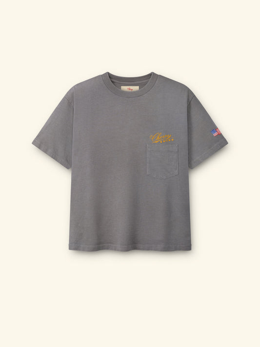 5 Star Boxy Pocket T-Shirt (Smoke)