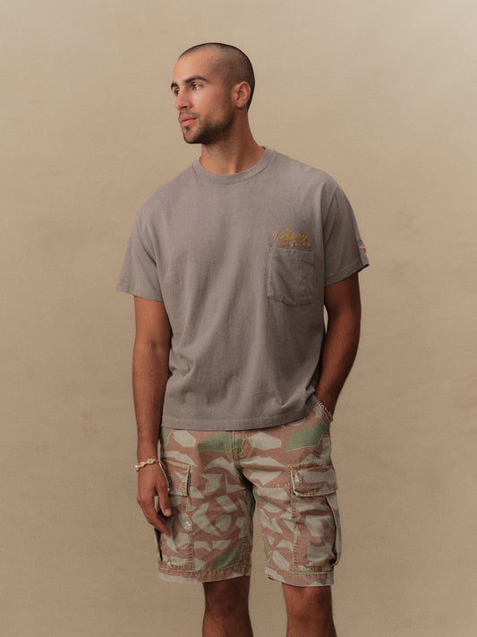 5 Star Boxy Pocket T-Shirt (Smoke)