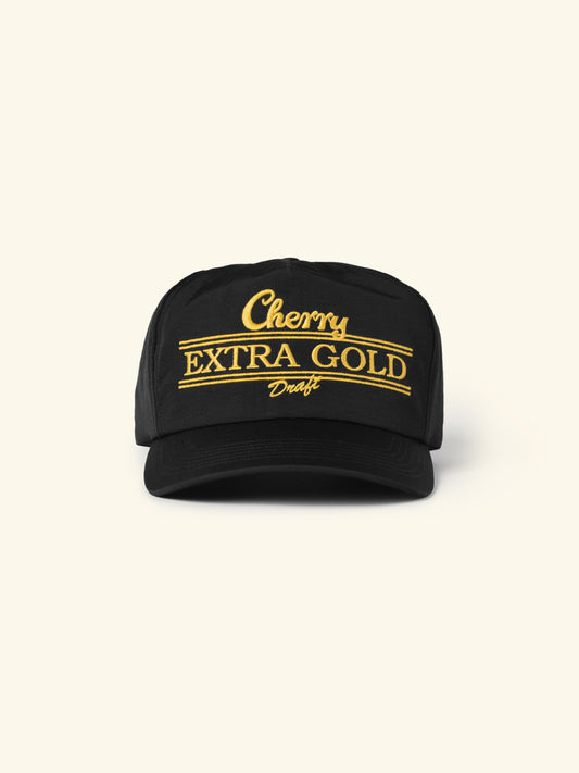Extra Gold 5 Panel Hat (Black)