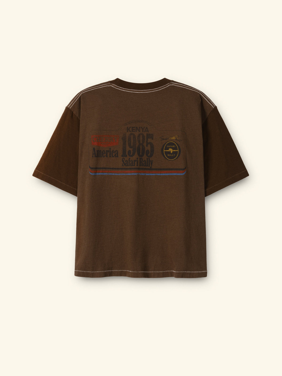 Boxy Safari T-Shirt (Brown)