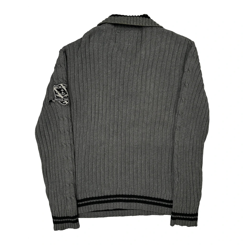 Nautica 1/4 Zip - Medium Gray Cotton