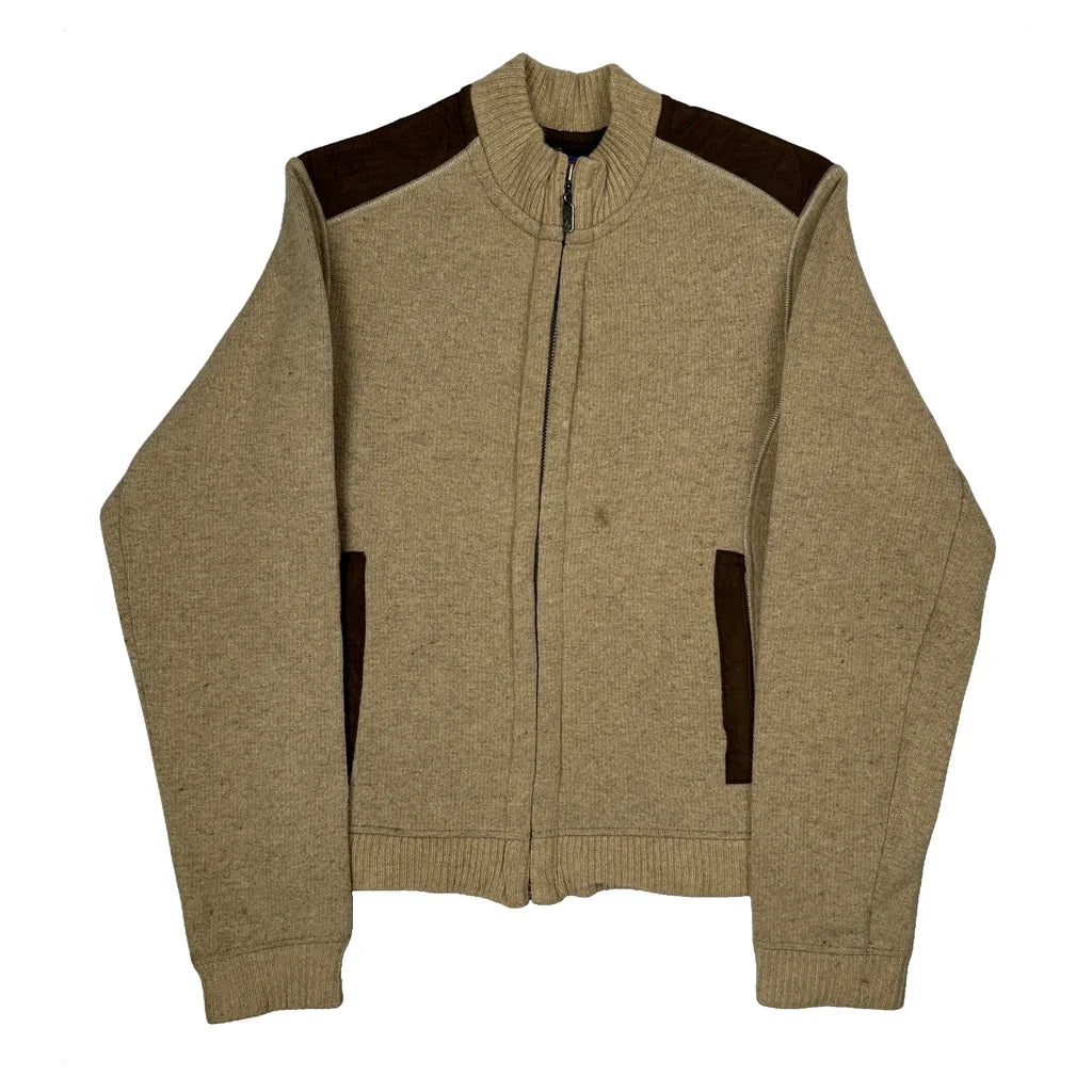 Made In USA Patagonia Zip Up - Small Beige Wool Blend