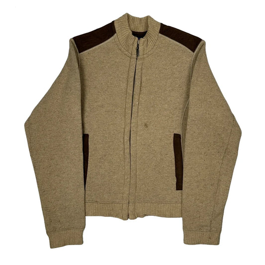 Made In USA Patagonia Zip Up - Small Beige Wool Blend