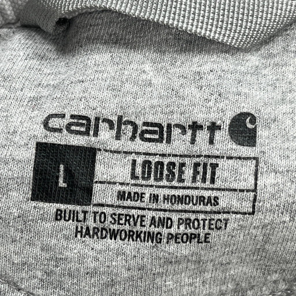 Carhartt Hoodie - Large Gray Cotton Blend