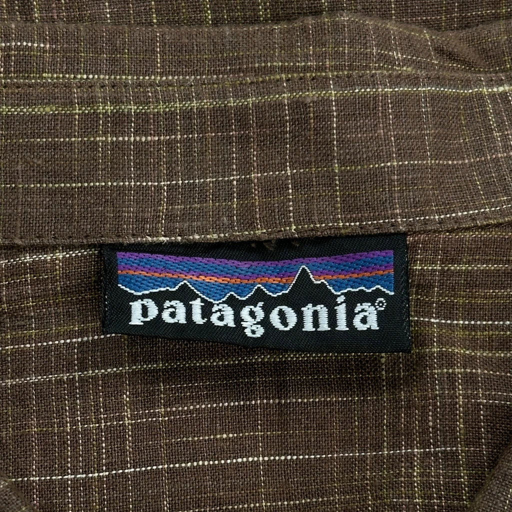 Patagonia Short Sleeve Shirt - XL Brown Linen