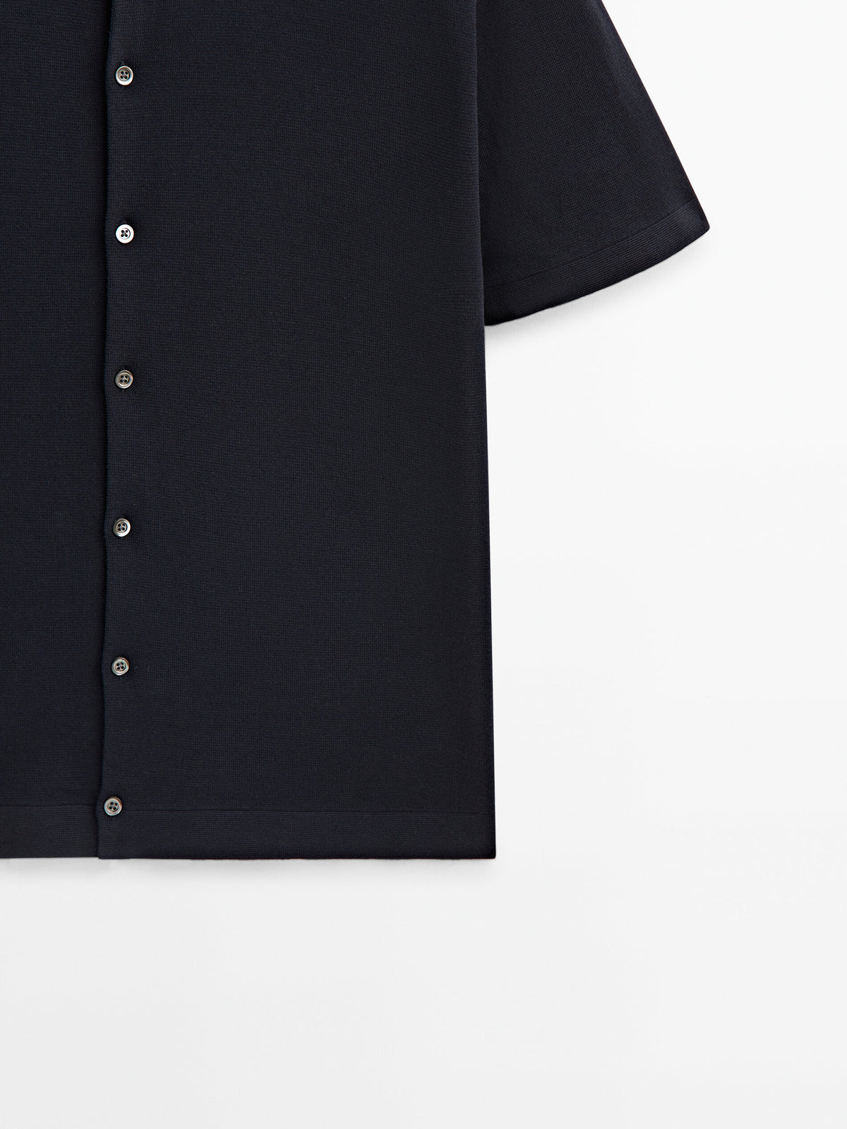 Camisa punto milano manga corta - AZUL MARINO
