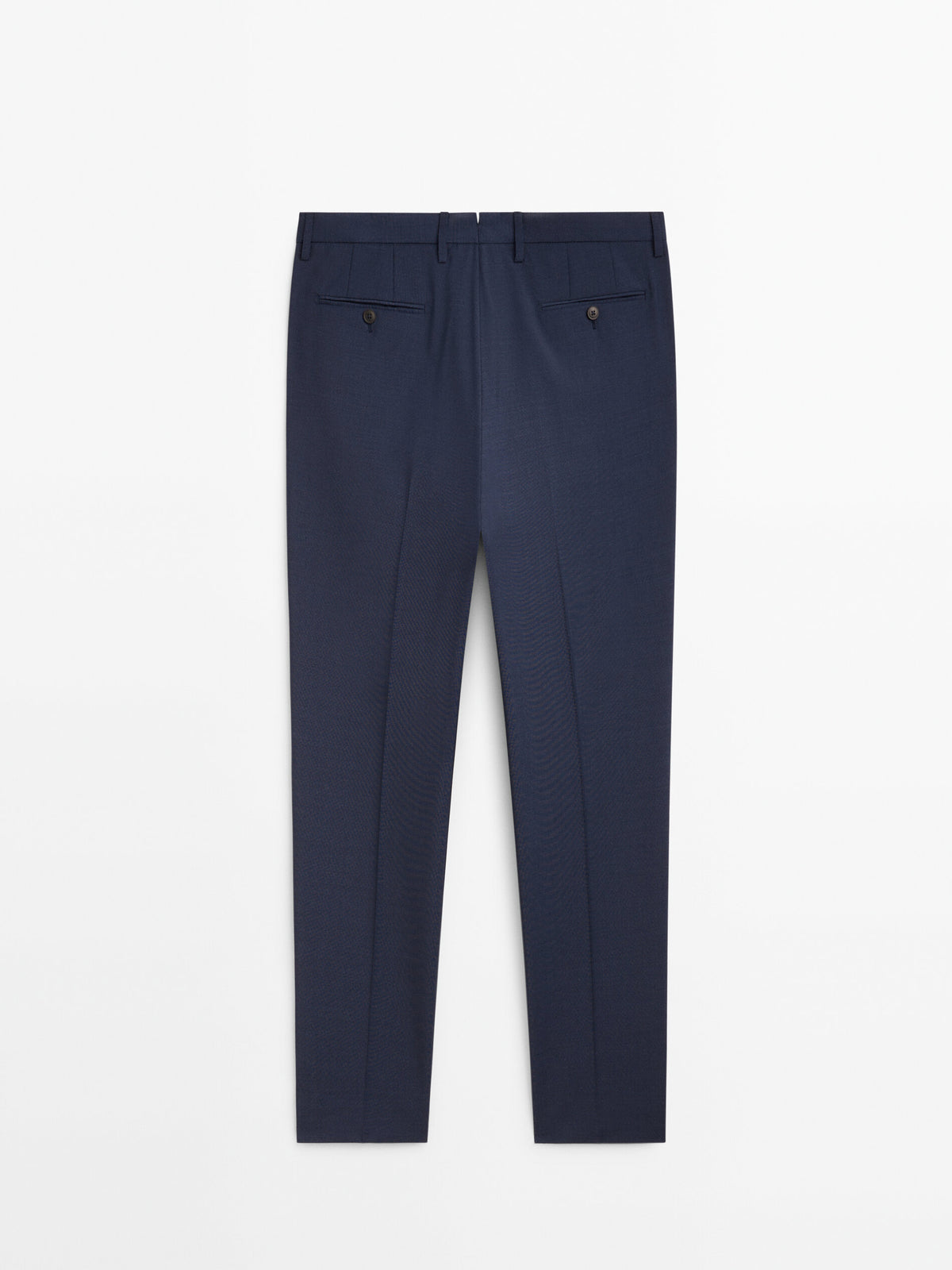 Pantalón traje fil a fil azul lana - AZUL MARINO