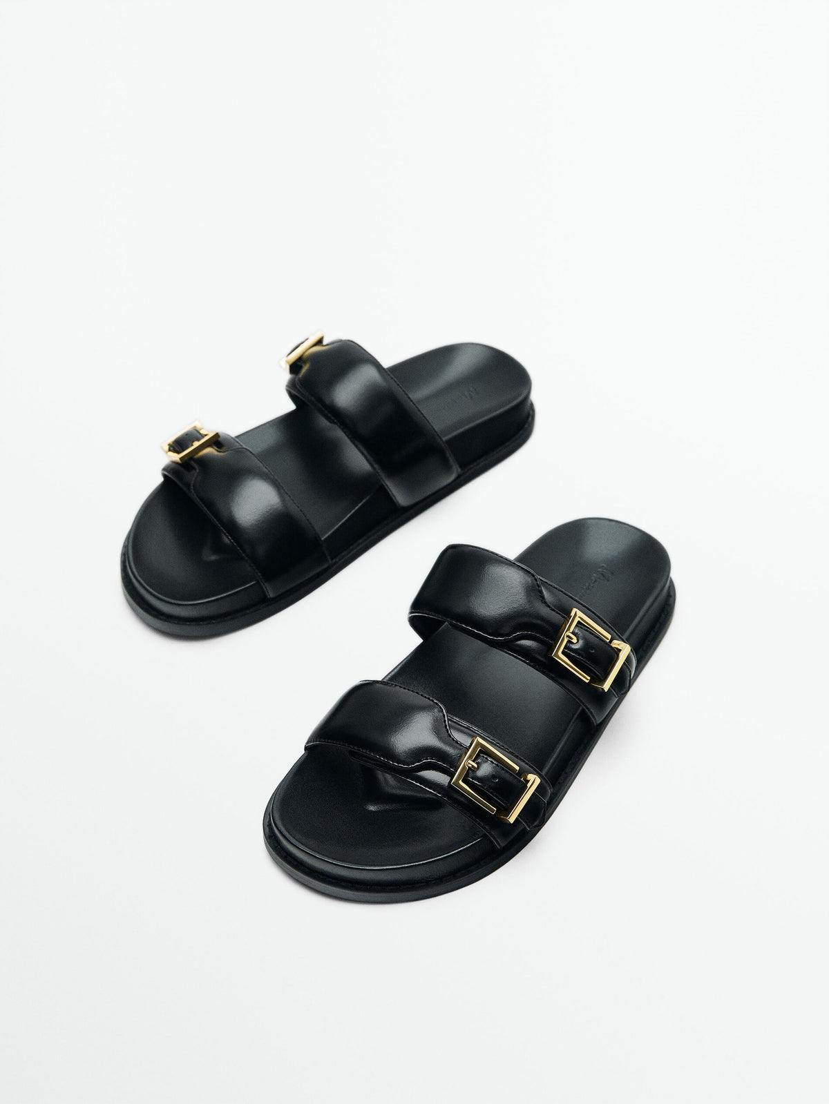 SANDALIA DOS HEBILLAS - NEGRO