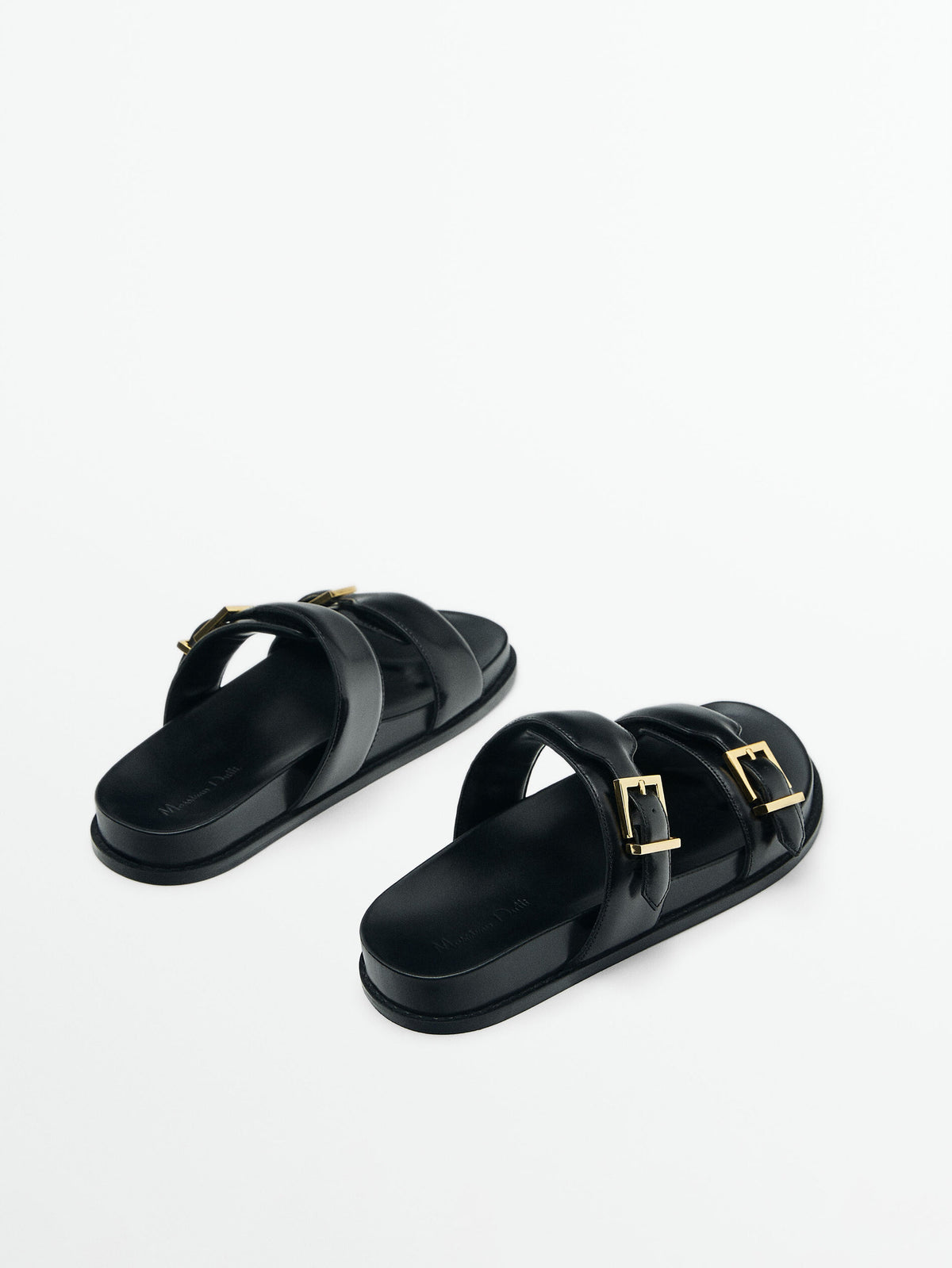 SANDALIA DOS HEBILLAS - NEGRO