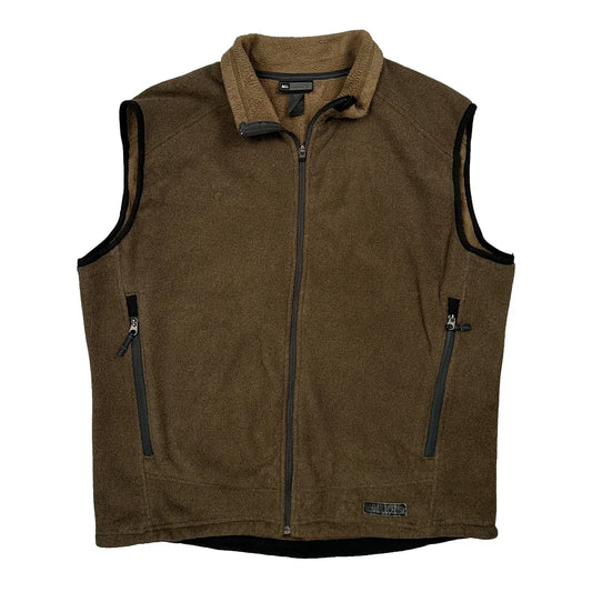 Rei Fleece Vest - XL Brown Polyester