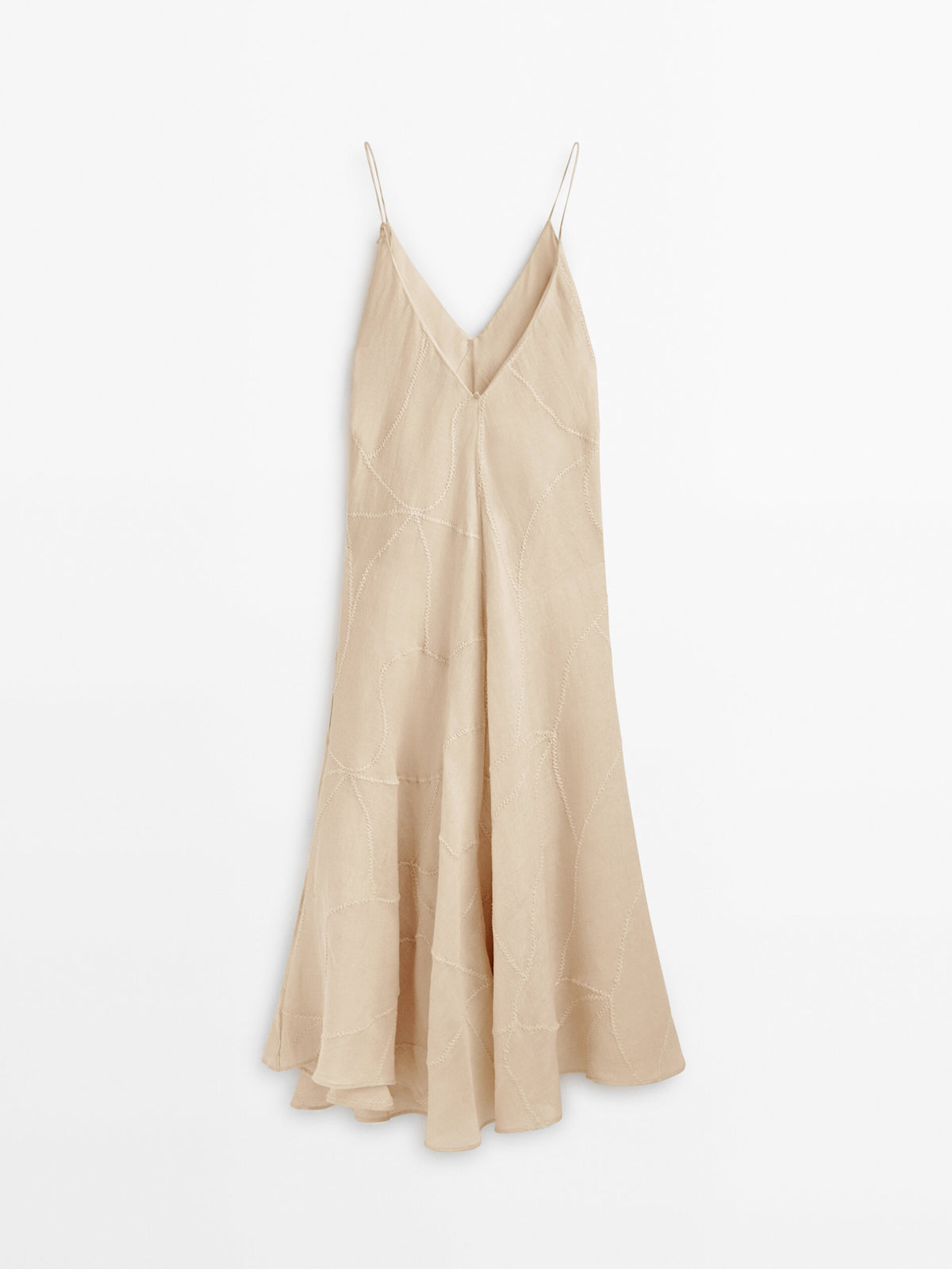 Vestido tirantes detalle bordados Limited edition - CRUDO