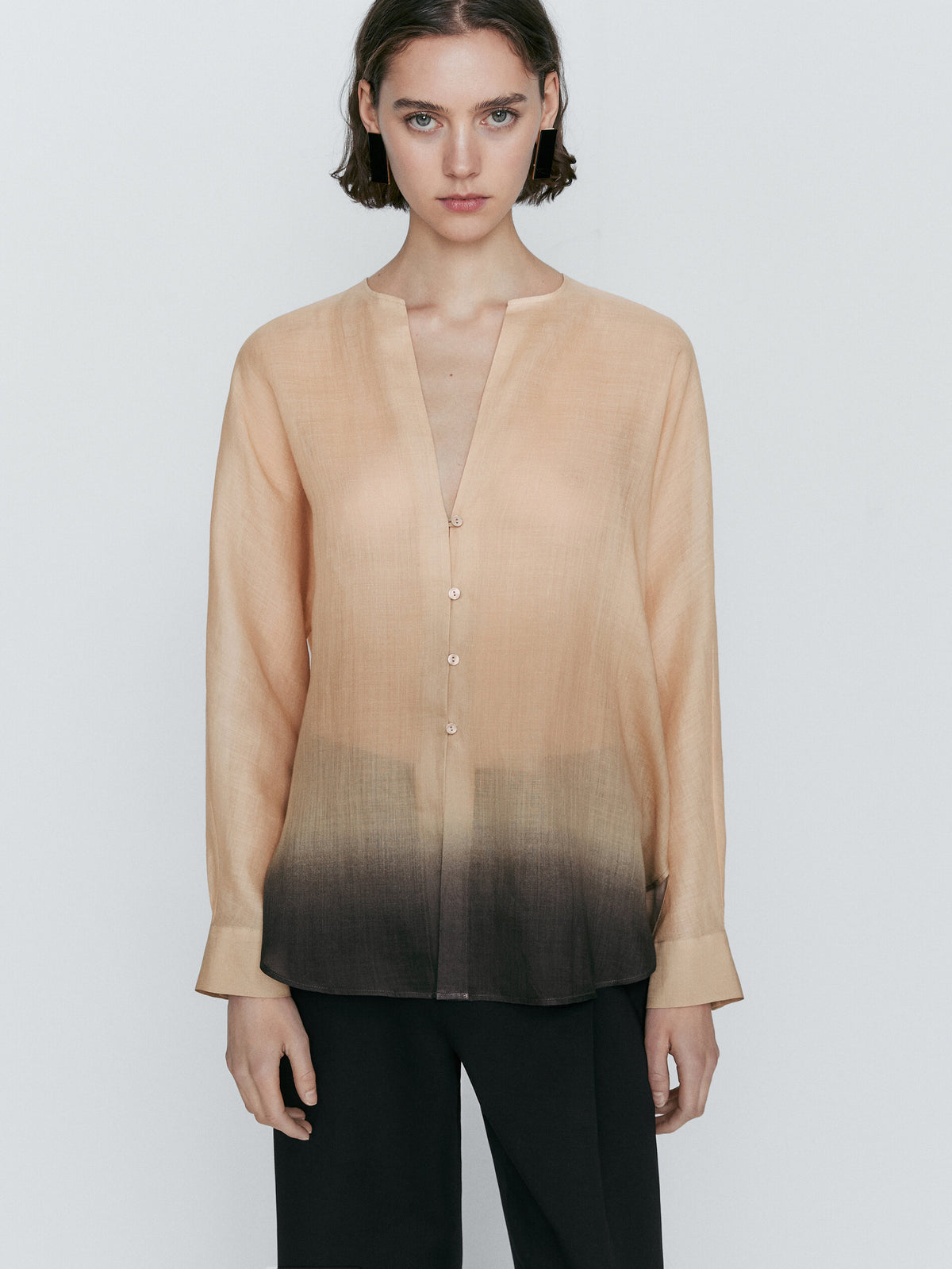 Camisa ramio degradado - CRUDO
