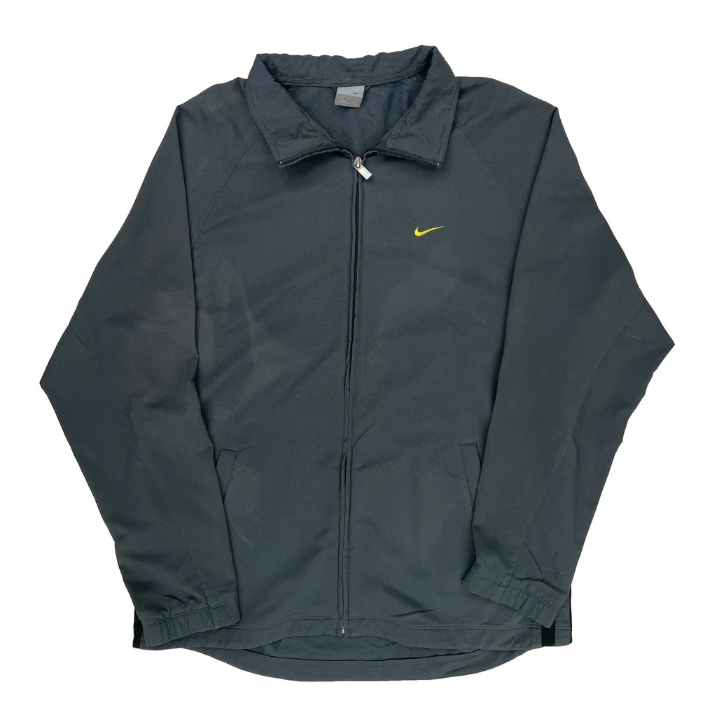 Nike Windbreaker - Large Gray Polyester