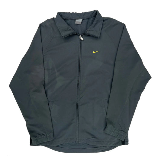 Nike Windbreaker - Large Gray Polyester