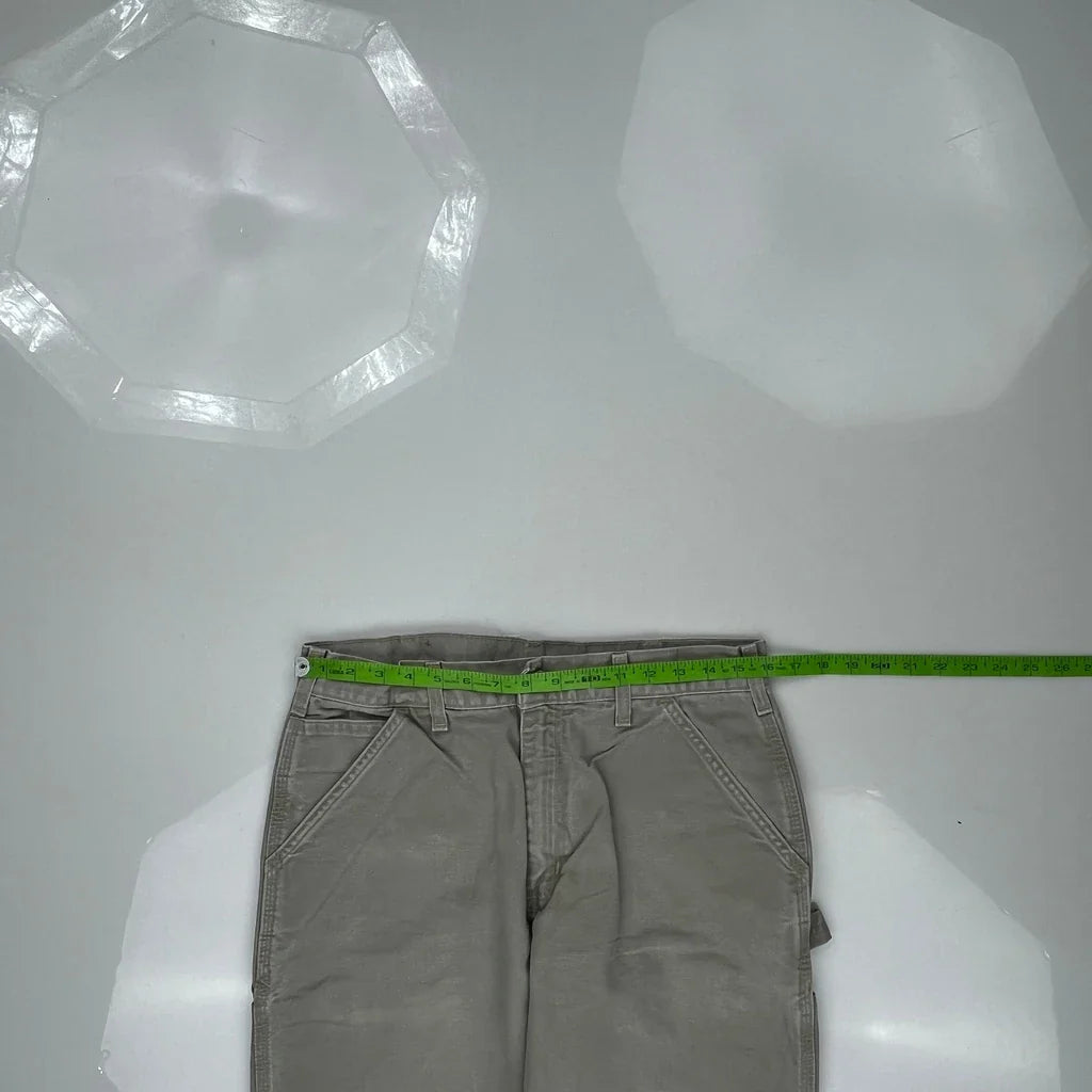Carhartt B11 Des Carpenter Pants - 32W 33L Gray Cotton