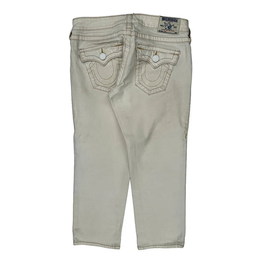 Capri True Religion Jeans - 28W US 2 White Cotton