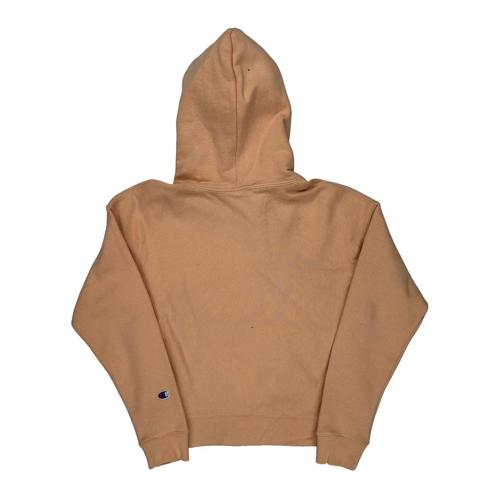 Reverse Weave Champion Hoodie - Small Beige Cotton Blend