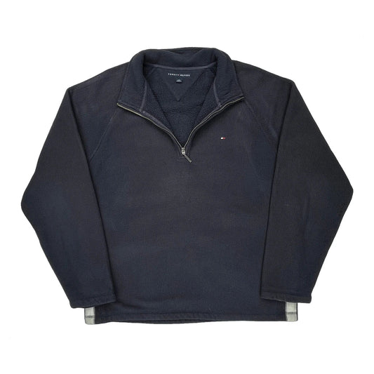 Tommy Hilfiger 1/4 Zip - Large Navy Cotton