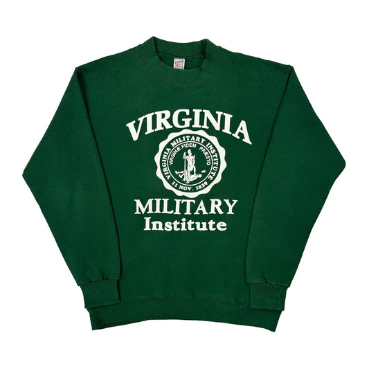 Soffe College Sweatshirt - Large Green Cotton