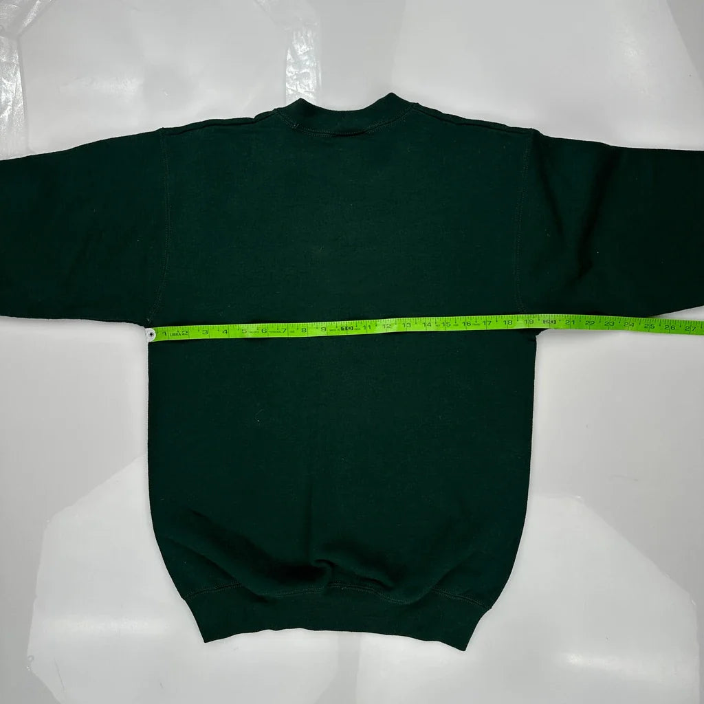 90S Blank Pro Layer Sweatshirt - Small Green Cotton Blend