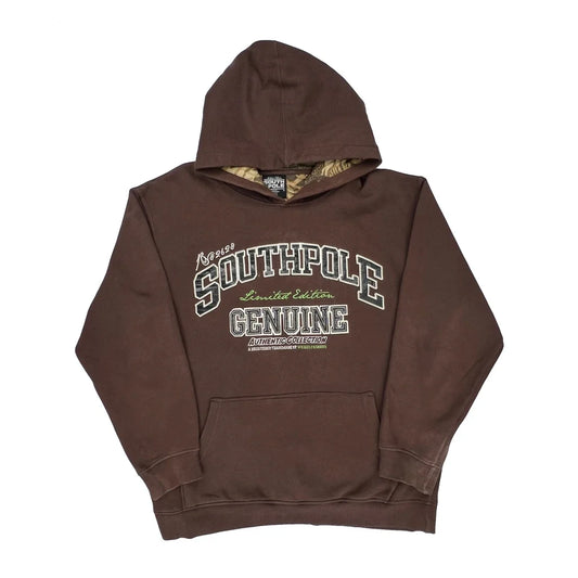 Southpole Graphic Hoodie - XL Brown Cotton