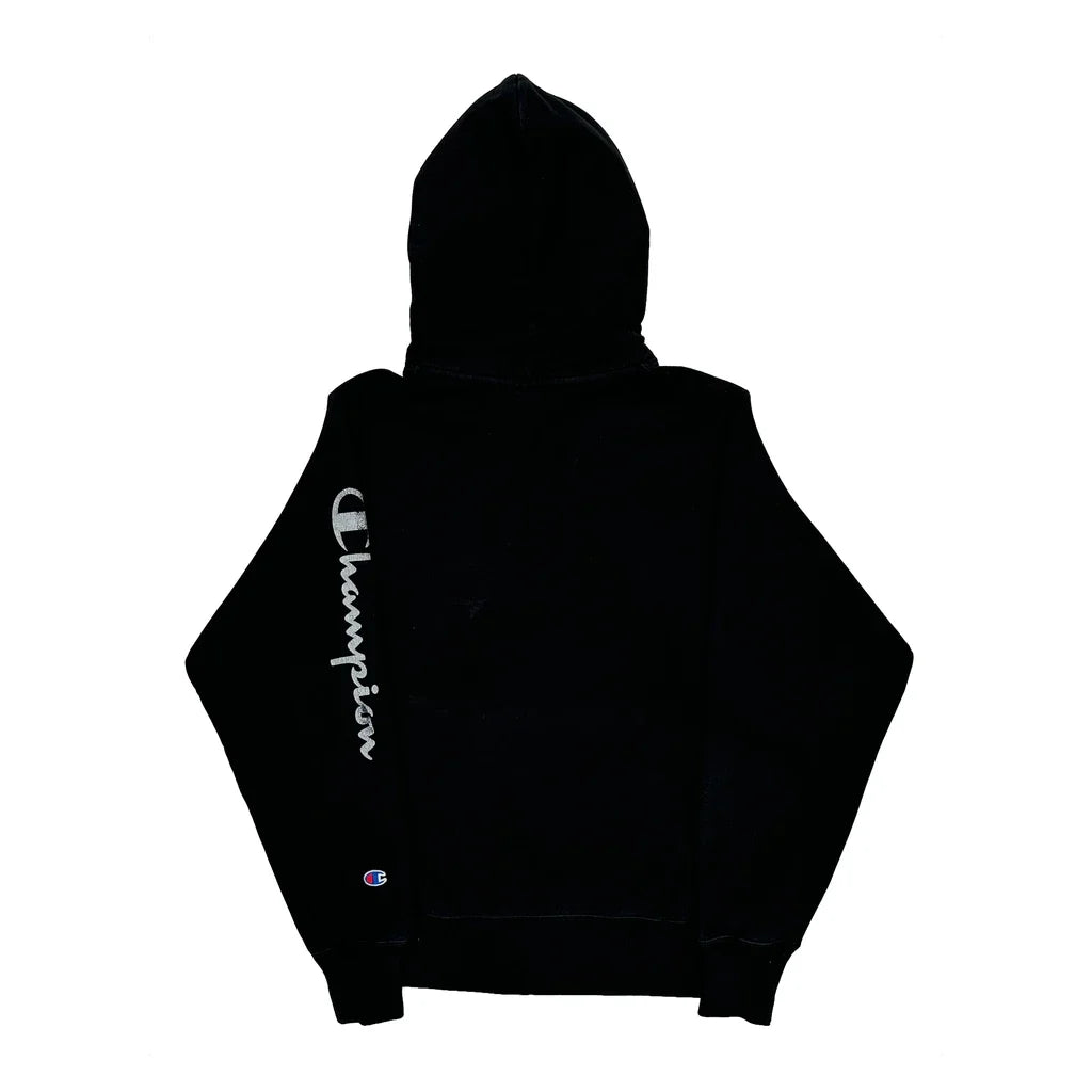 Reverse Weave Champion Hoodie - Small Black Cotton