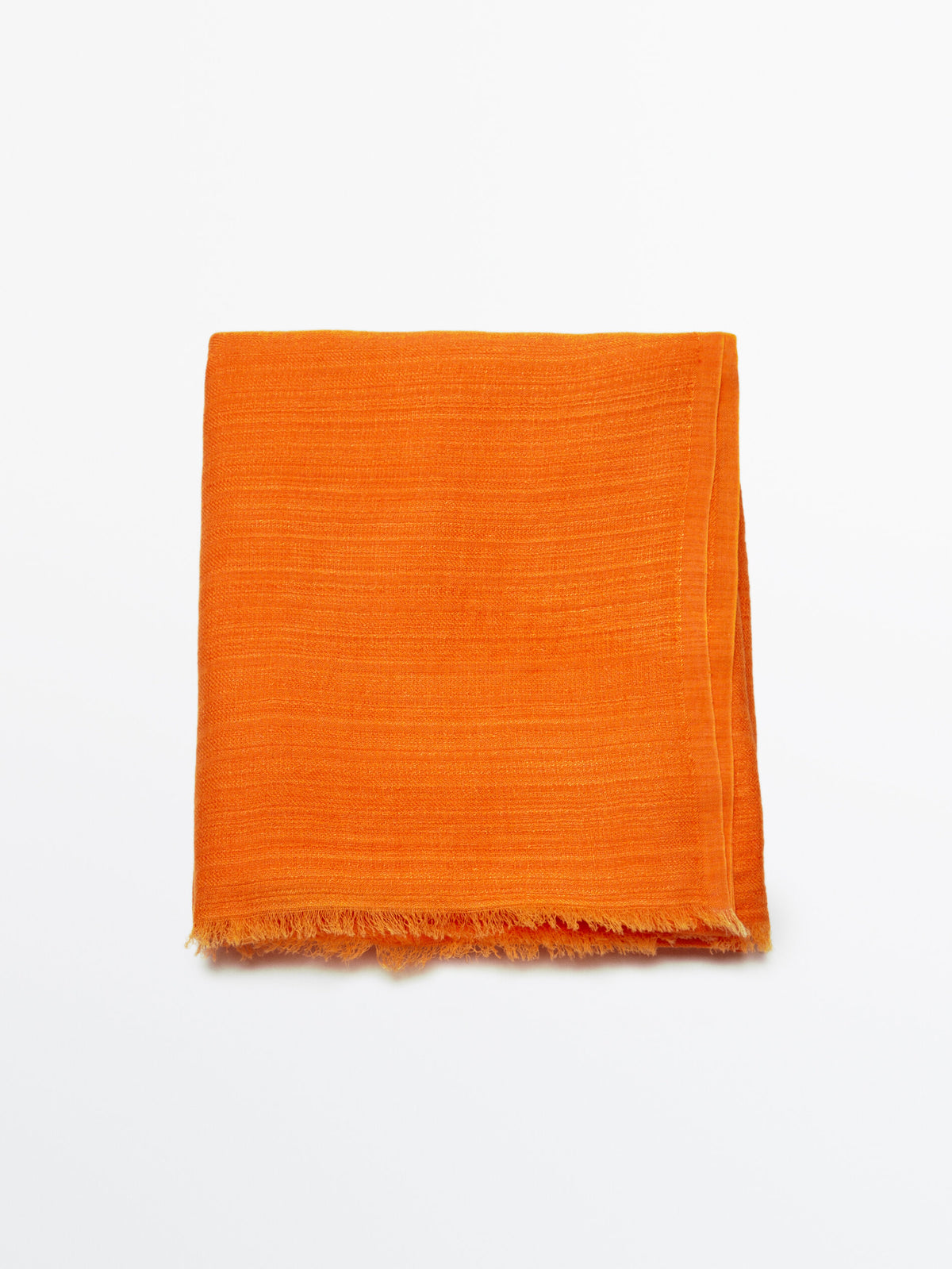 Fular con algodón y lino - NARANJA