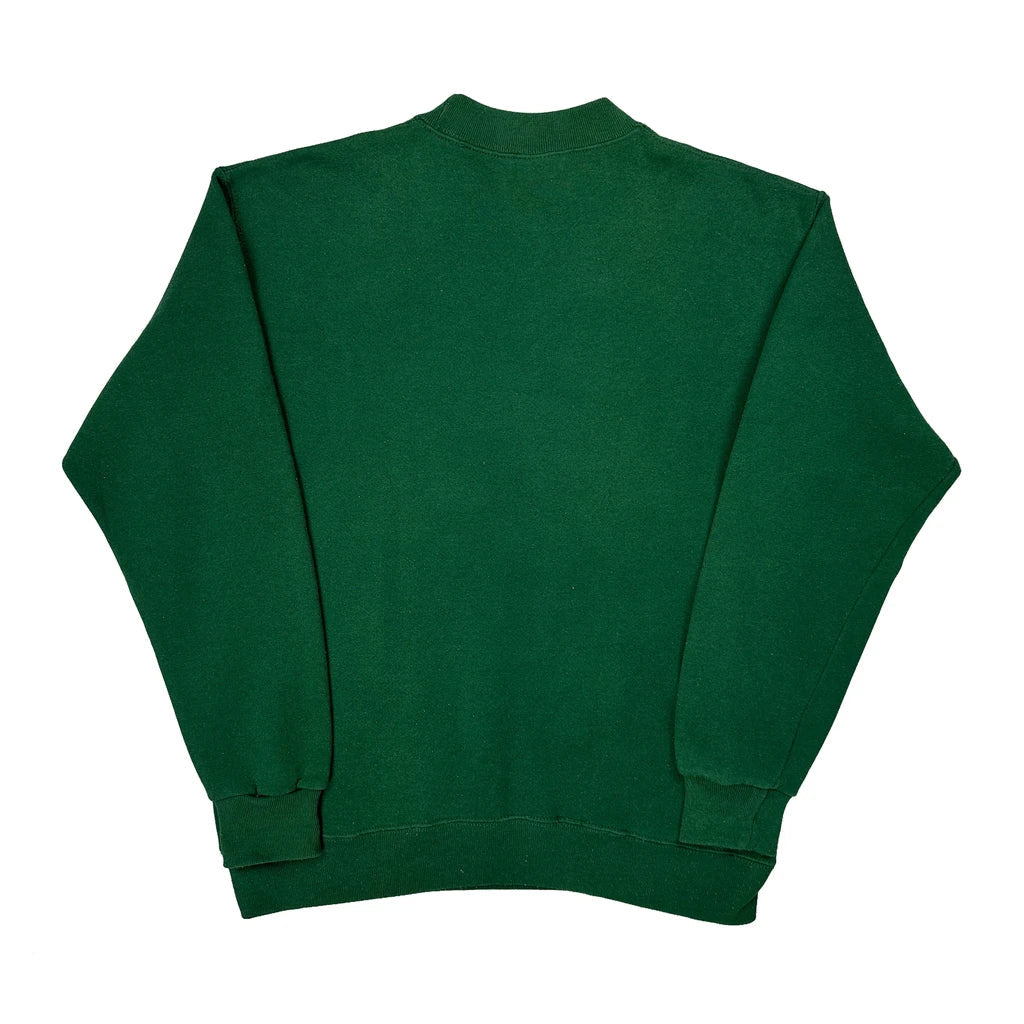 Soffe College Sweatshirt - Large Green Cotton