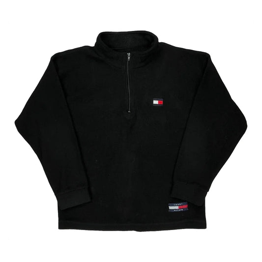 Tommy Hilfiger 1/4 Zip - Large Black Polyester