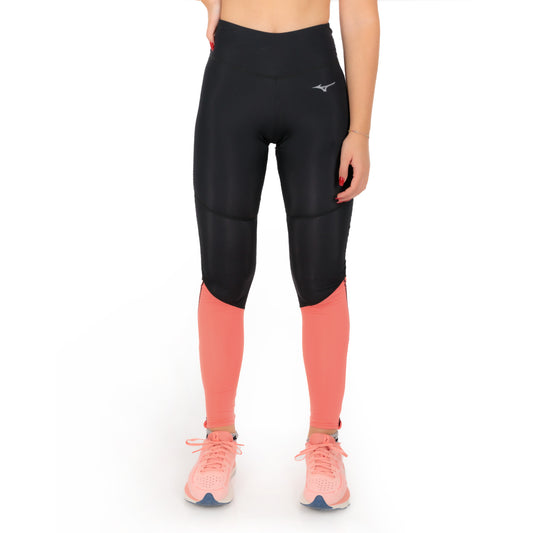 Mizuno Impulse Core Logo Tights Black/Sinkissed Coral